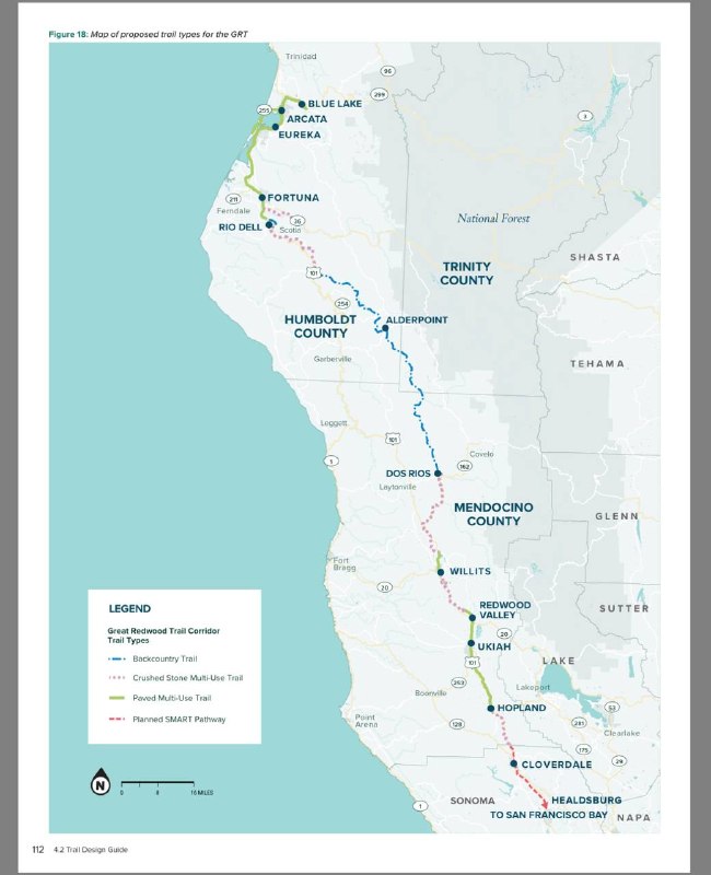 连接旧金山和洪堡湾的一条废弃铁路将被改造成野外远足小径，全长500公里