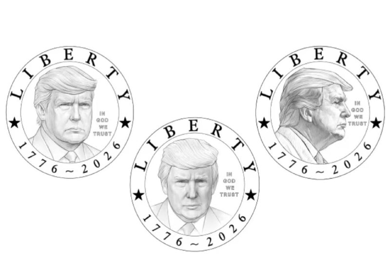 美国财政部已定下发行川普头像的面值一美元的硬币，只是三个设计方案还没定下用哪个，可能要伟大领袖拍板