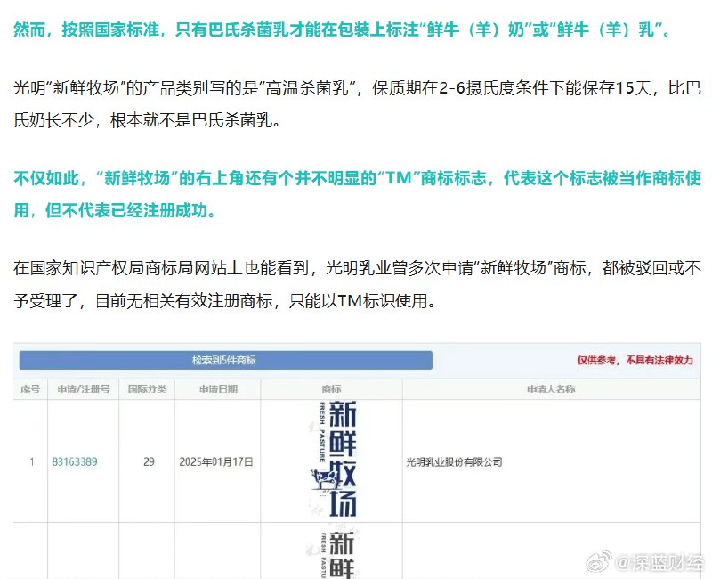 ⁠ ⁠ 原来光明乳业的“新鲜牧场”也是商标……[允悲] source⁠ ⁠ 原来光明乳业的“新鲜牧场”也是商标……[允悲] source