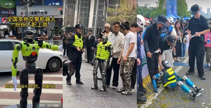 大陆多地交警机器人上岗 背后多人伺候惹议