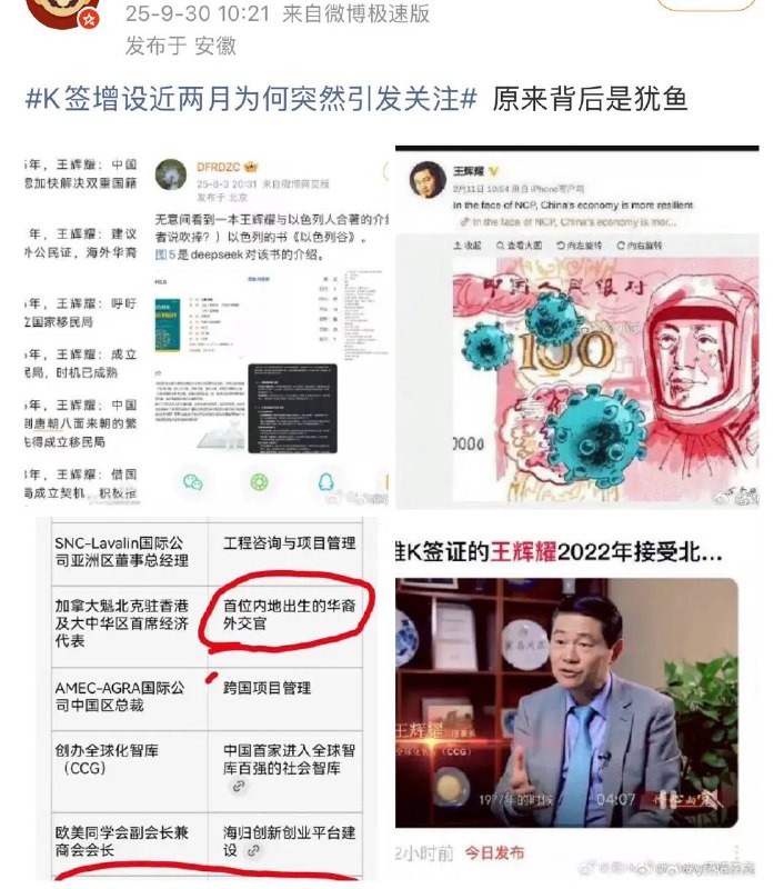 1.9月30日，随着全国网民们对K签证的反对，网络上开始出现“抓汉奸”行为，有人扒皮K签证的发起人和以色列有密切关系