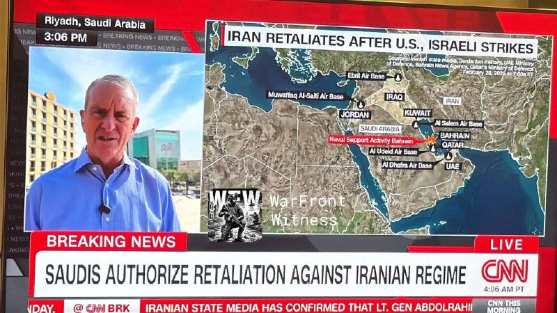 ⚡ ️ 🇸🇦 🇮🇷 美国有线电视新闻网 (CNN) 报道称，沙特政府已授权对伊朗进行报复