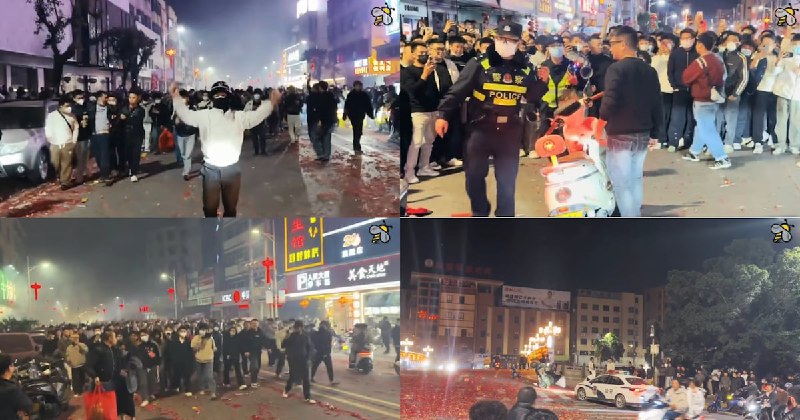 广东陆丰游神禁炮引发千人抗议