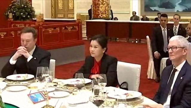 照片刷屏：坐在马斯克和库克中间的中国女人是谁