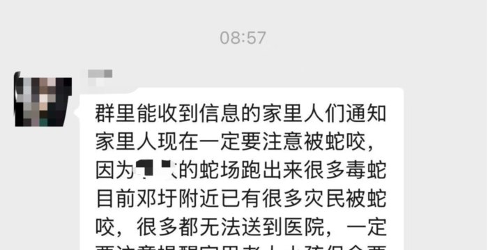 广西养殖场被冲垮 大量蛇类外逃 有人被咬伤