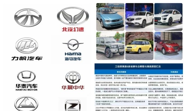 夏利、众泰等8家老牌车企生产资质被永久撤销