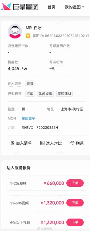 【4000万粉网红白冰被罚