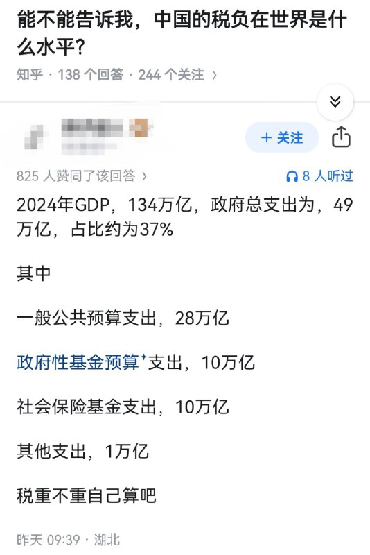 失业观察日报 (Twitter)能不能告诉我，中国的税负在世界是什么水平？米尔顿·弗里德曼