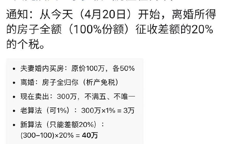 洼地又一割韭菜政策，这次是针对离婚的！