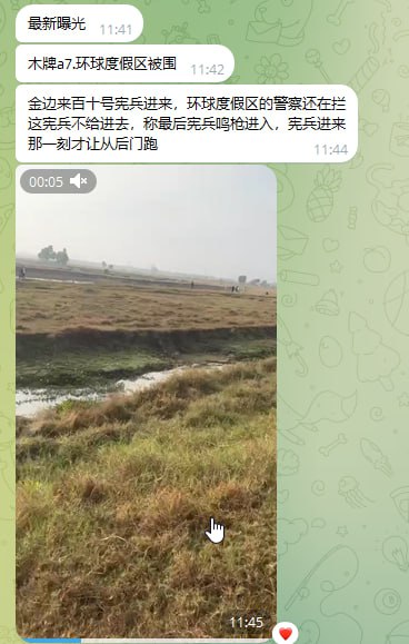 1. 1.刚刚木牌网红园区A7被宪兵队直接包围了，园区里面的狗推兄弟全部冲出来了