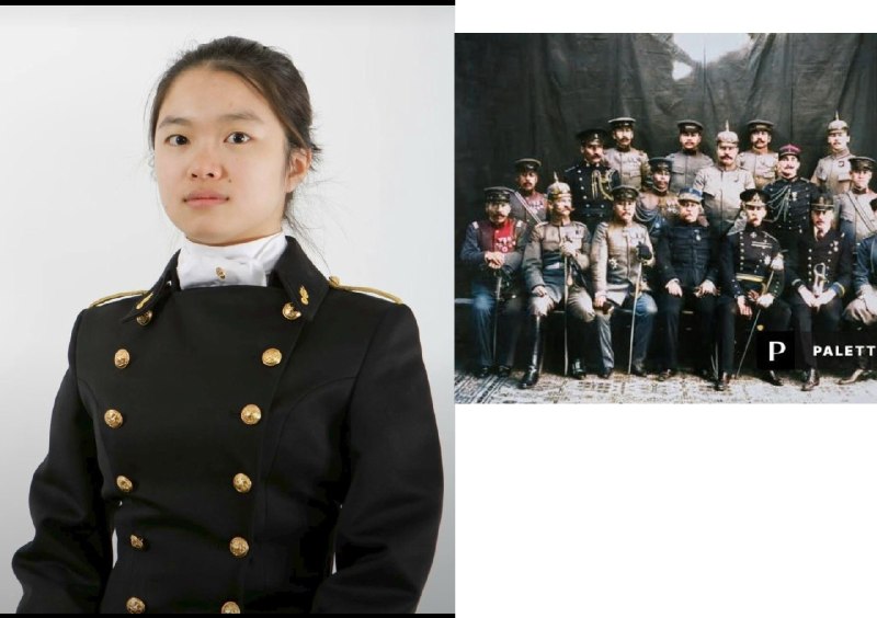 与火烧圆明园的法军的制服（AI上色）比较，连颜色都没换