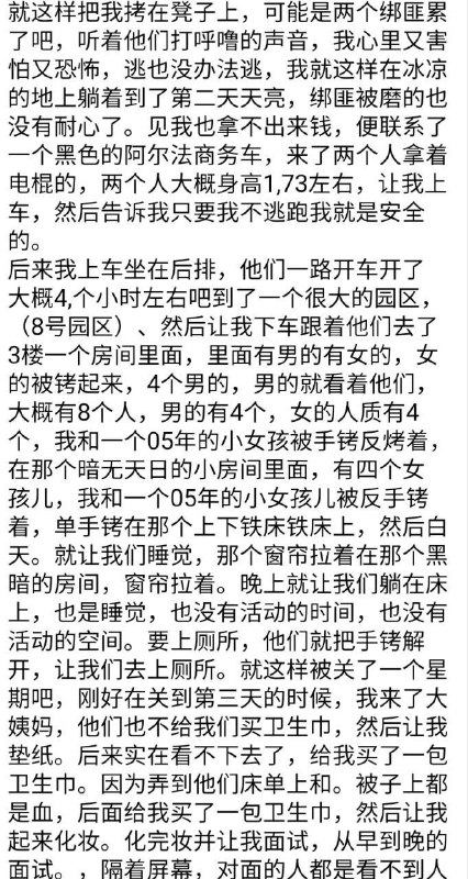 小姐姐讲述从被绑架-折磨-转卖-逃离园区全过程PS