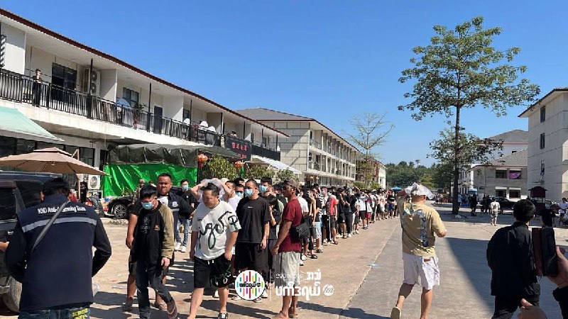 顺达园区内约千名诈骗园区员工拒绝遣返在缅甸妙瓦底地区此前查获的顺达园区诈骗窝点中，仍有近1200名外籍人员滞留
