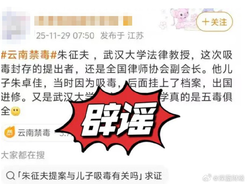 【全国人大代表朱征夫回应“儿子吸毒”传言